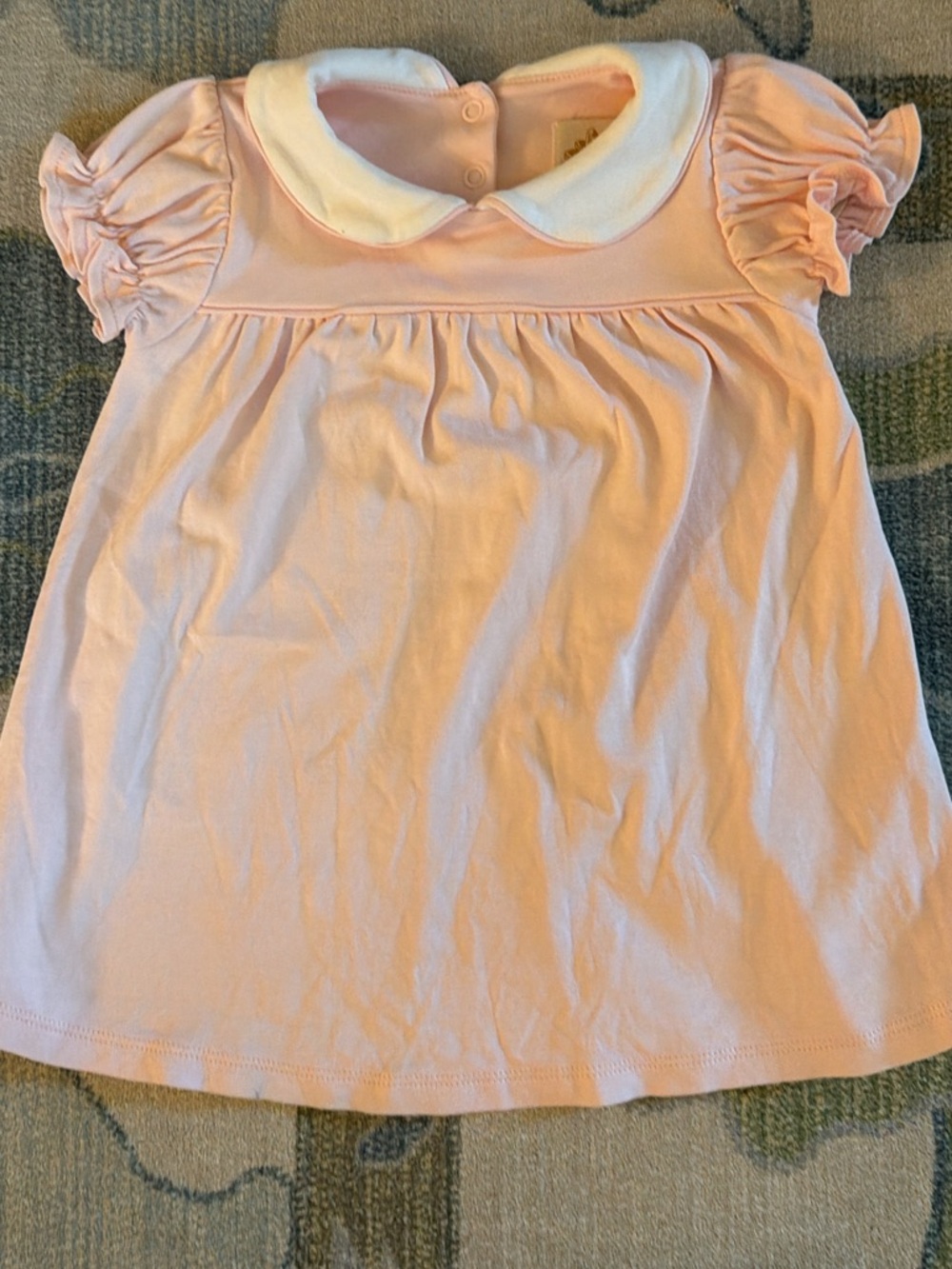 The Beaufort Bonnet Company Light Pink Top with White Peter Pan Collar